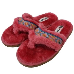 Minnetonka Faux Fur Slipper Sandal